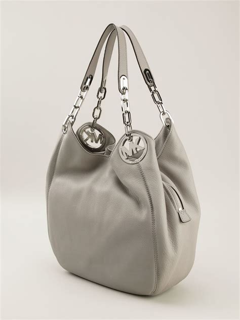 dark gray michael kors purse|Michael Kors grey shoulder bag.